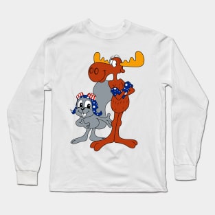 Rocky Bullwinkle - American USA Long Sleeve T-Shirt